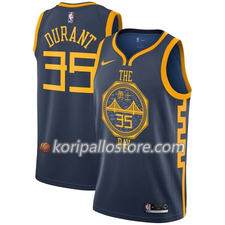 Golden State Warriors Kevin Durant 35 2018-19 Nike City Edition Navy Miesten Pelipaidat Swingman 